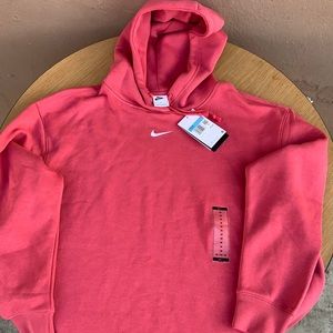 Nike Center Swoosh Hoodie Dusty Red Size. Medium